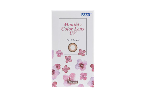 Lens SEED 1month UV màu Pink & Brown